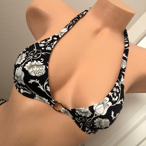 🌿Nwt cia.marítima beach wear bikini set black & white size M - Picture 2 of 7